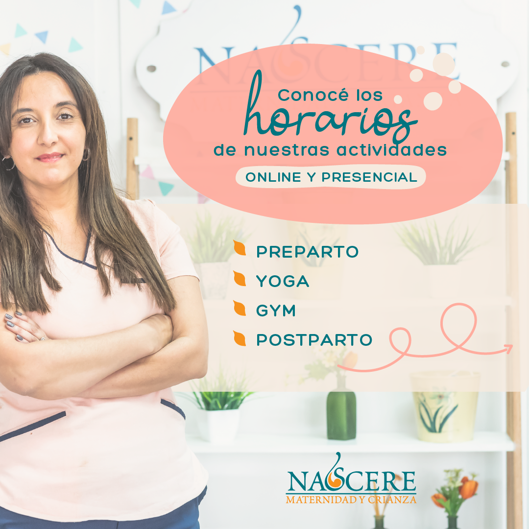 Calendario con todos los horarios de nuestras actividades